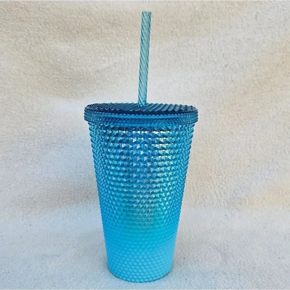 Starbucks Glacier Blue Ombre Gradient Studded Tumbler 16oz